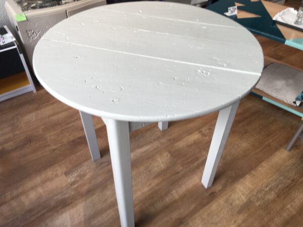 table ronde blanche en bois